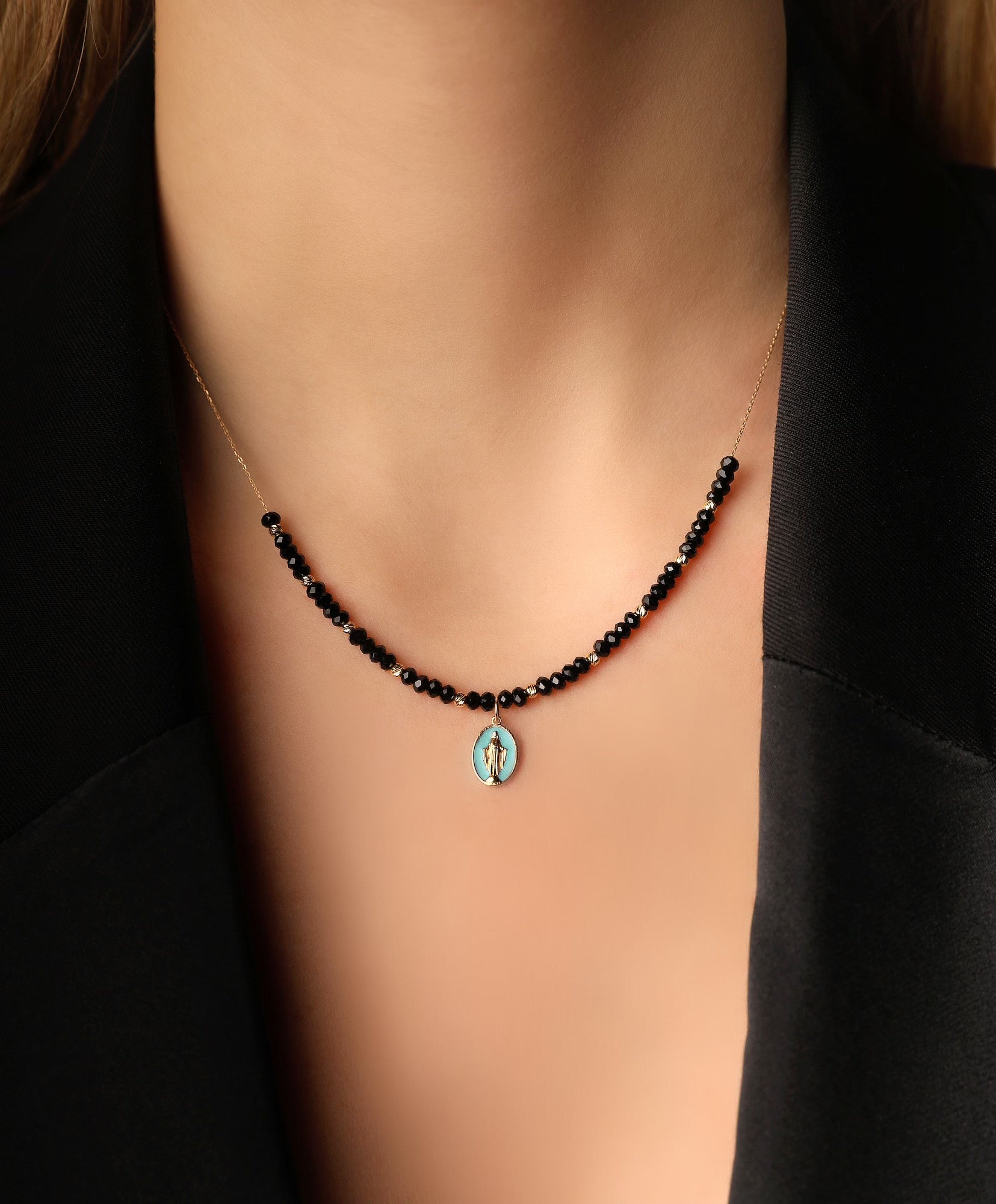 Trust Fund Baby Blue Necklace - Jewelry by Bretta