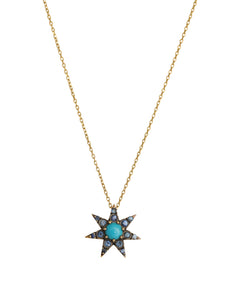 J by boghossian, white diamond, gold, necklace, star, sapphires, turquoise