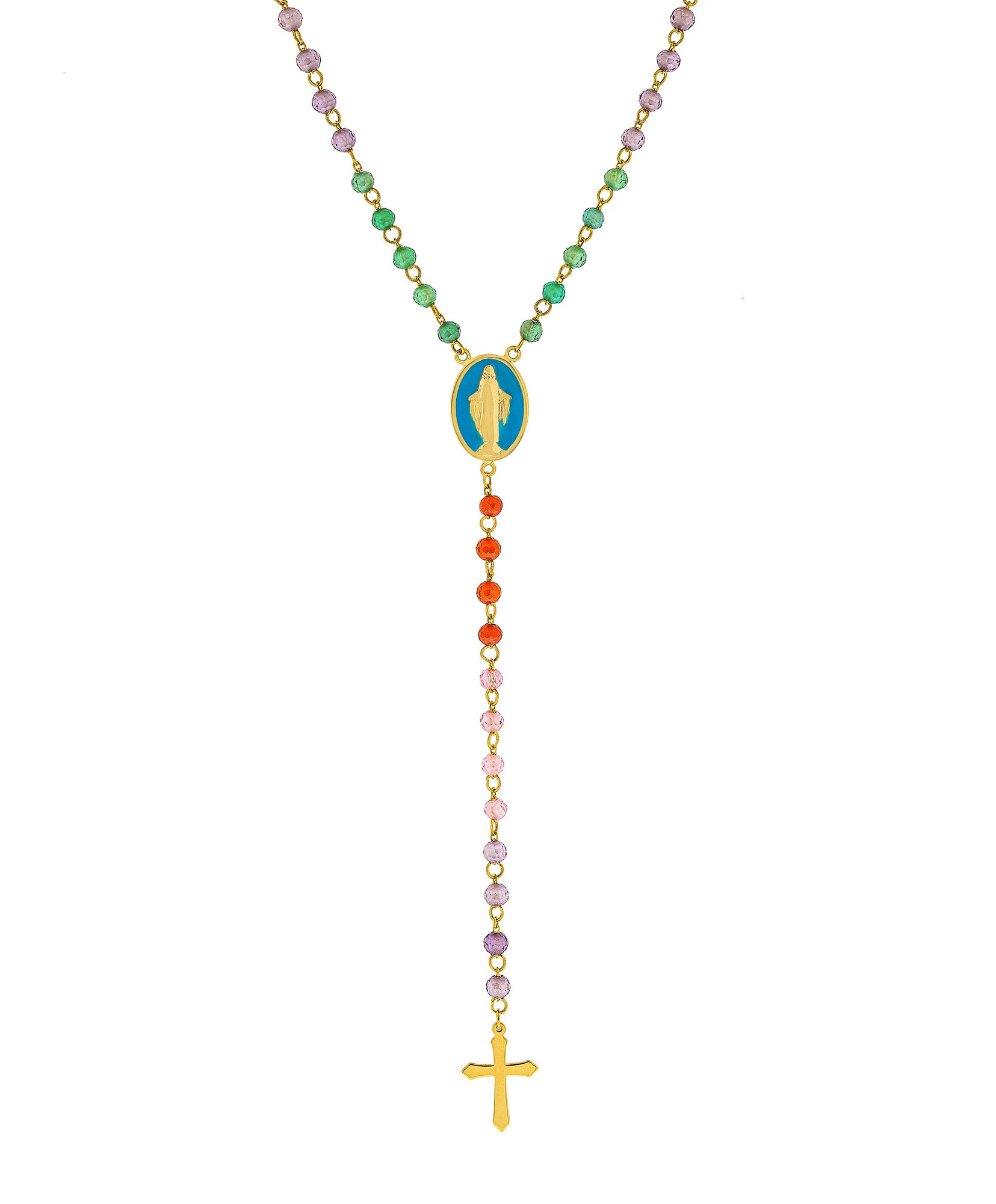  J by boghossian, white diamonds, gold, necklace, rosemary, turquoise enamel