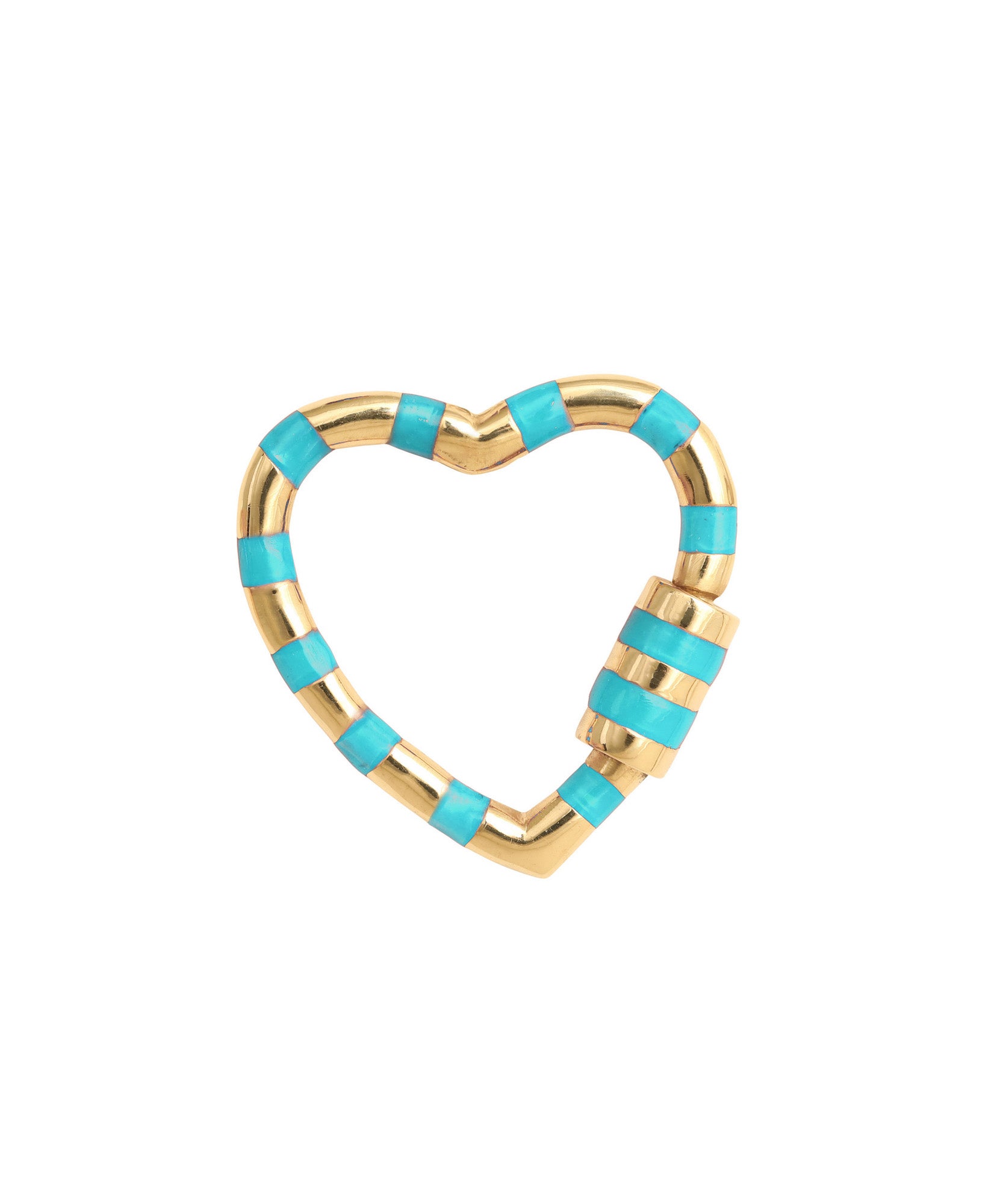 J by boghossian, white diamond, gold, charm, necklace, heart, lock, turquoise enamel
