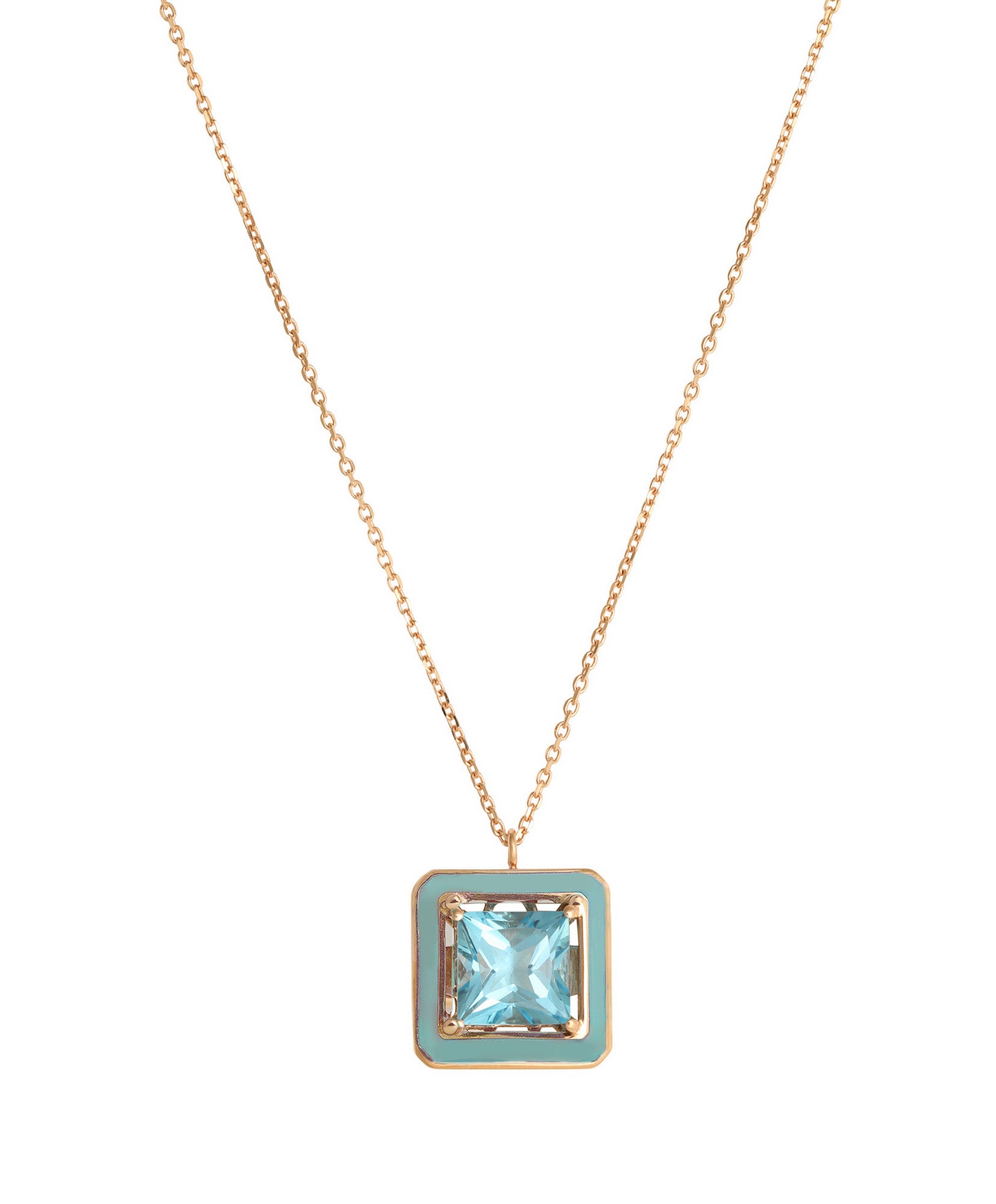 J by boghossian, blue topaze, necklace, turquoise enamel, gold