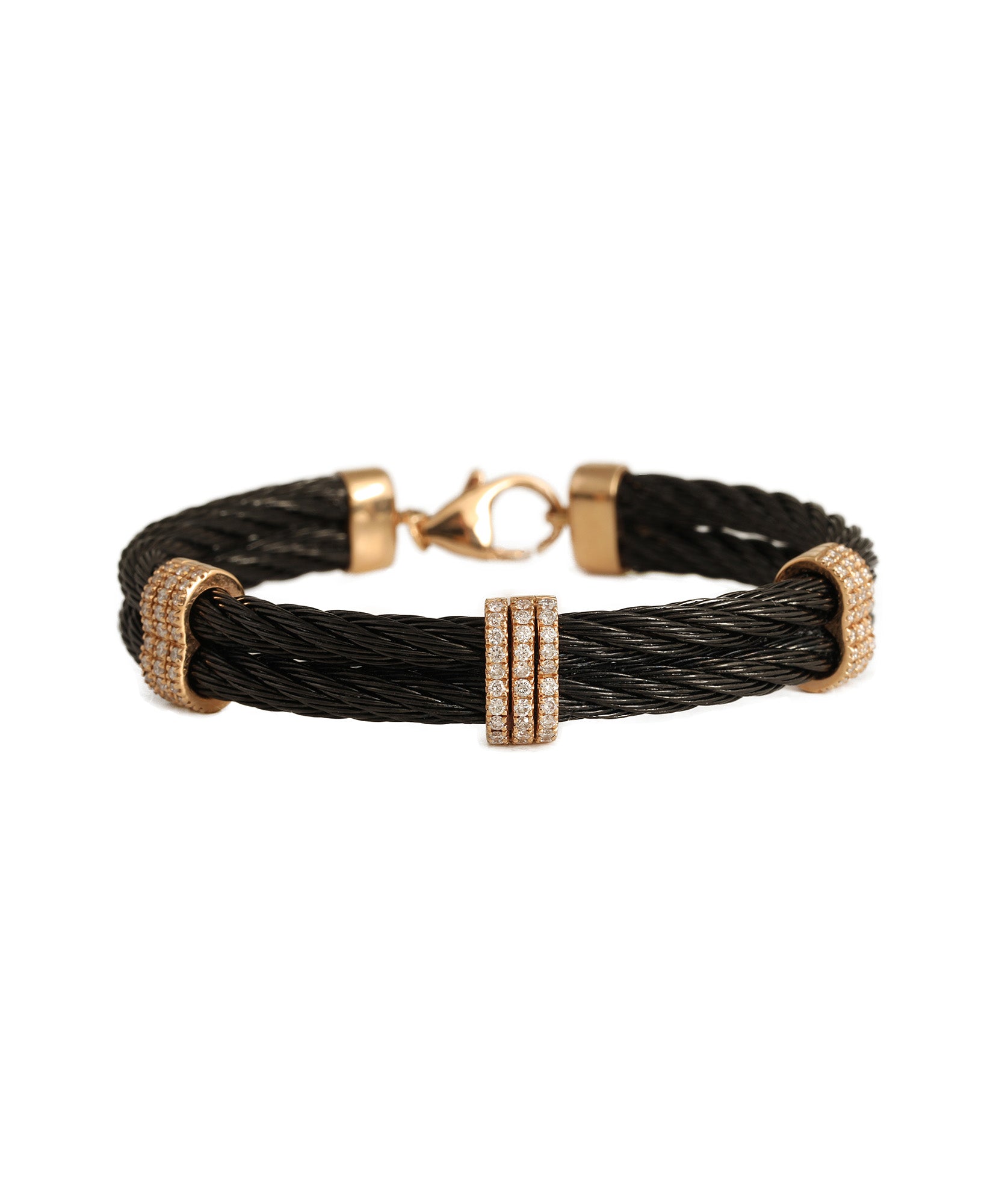 J by boghossian, diamond, gold, bracelet, double cable